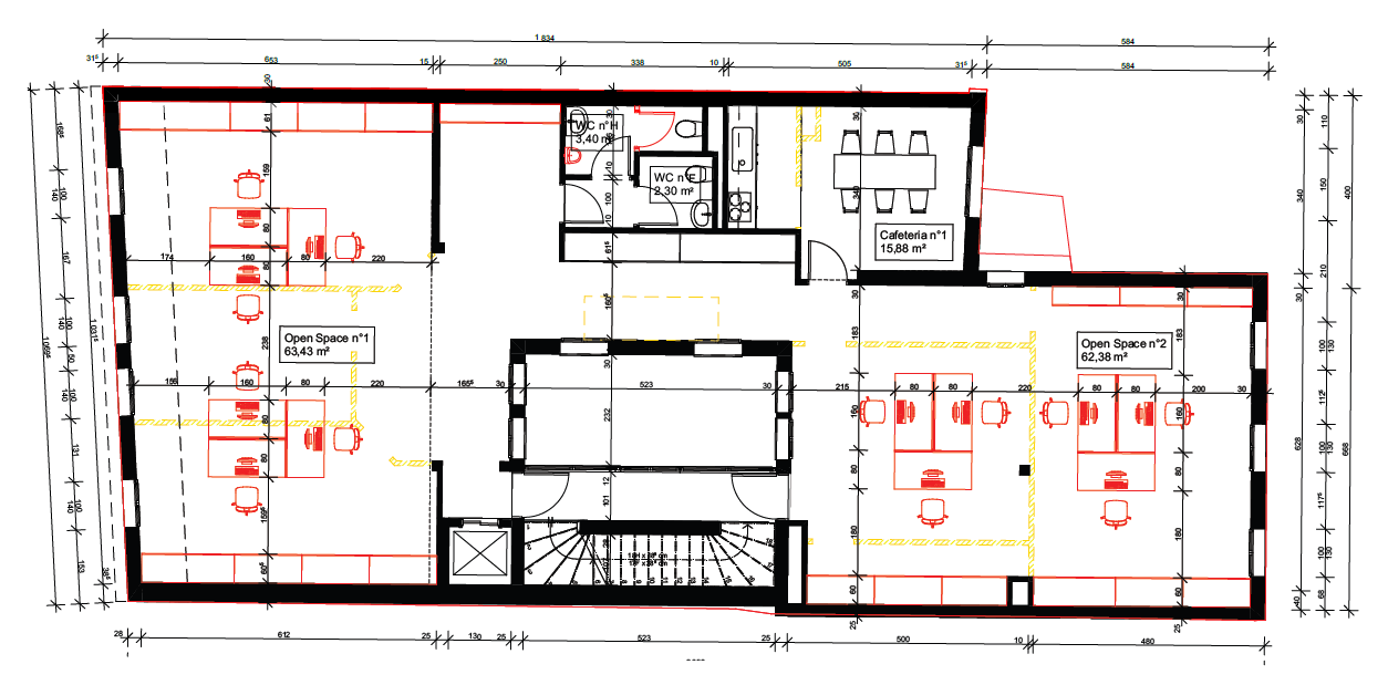 190m² office