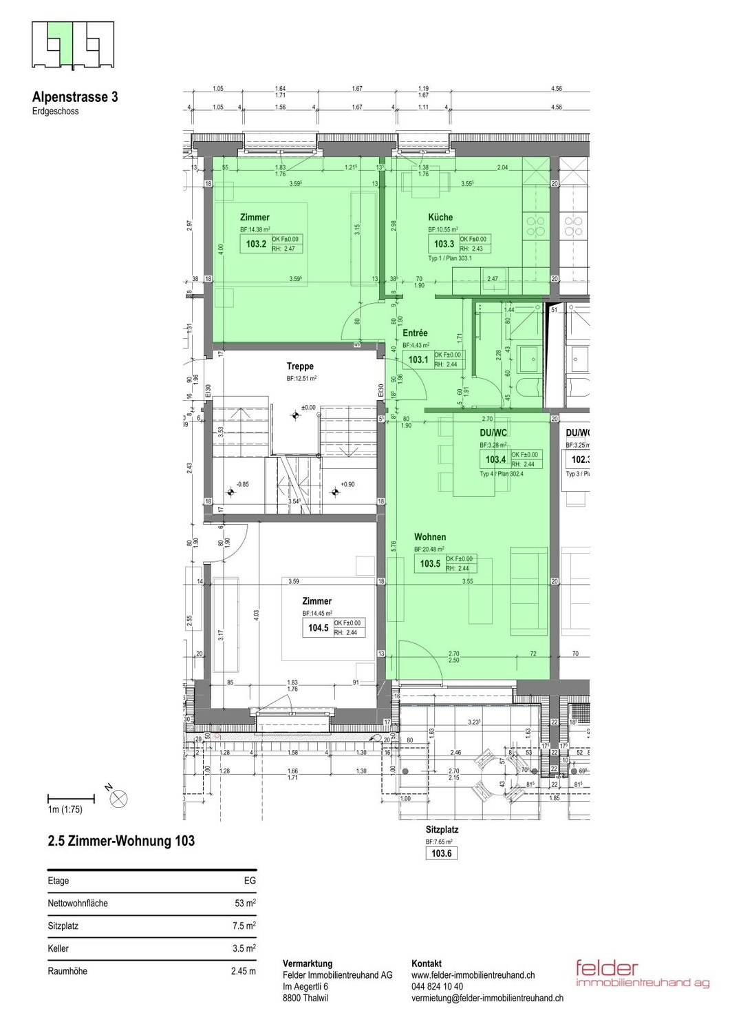 2 ½ rooms apartment, photo 3 of 3