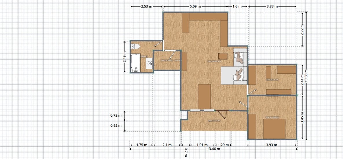 3 ½ rooms furnished flat