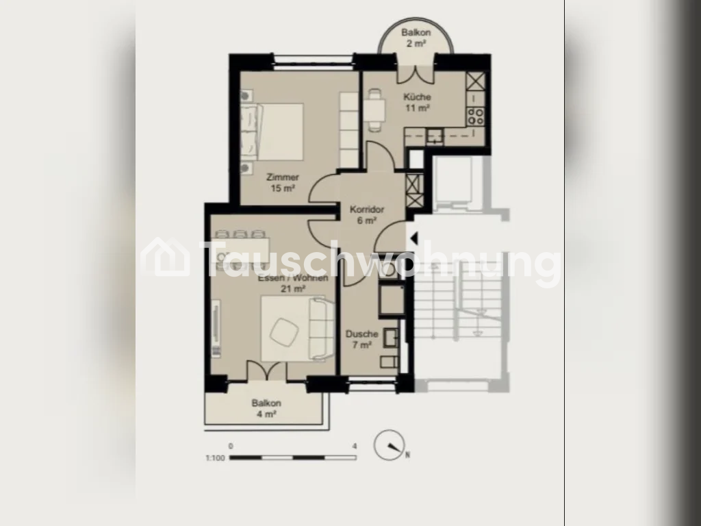 2 ½ rooms apartment