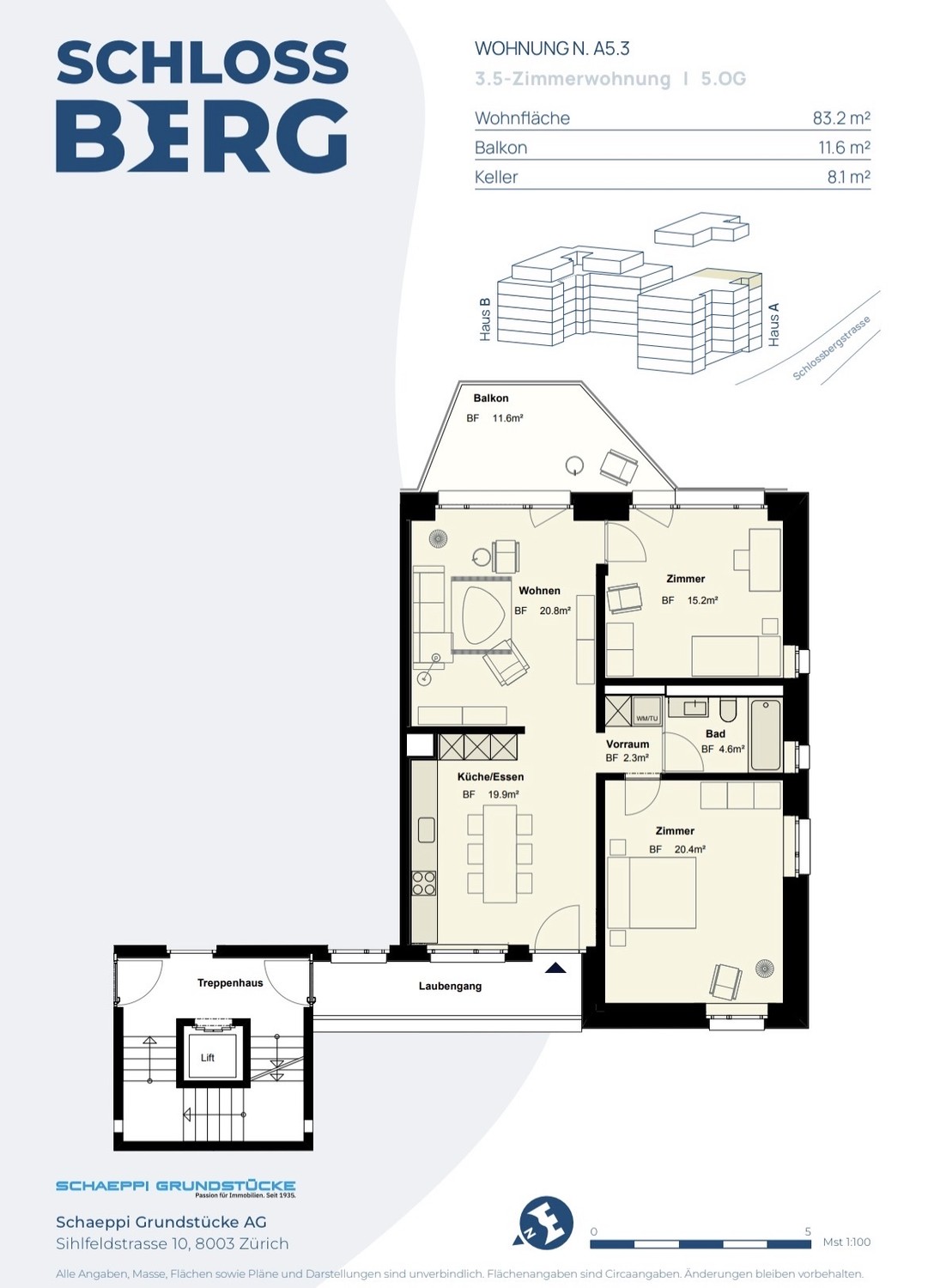 3 ½ pièces appartement