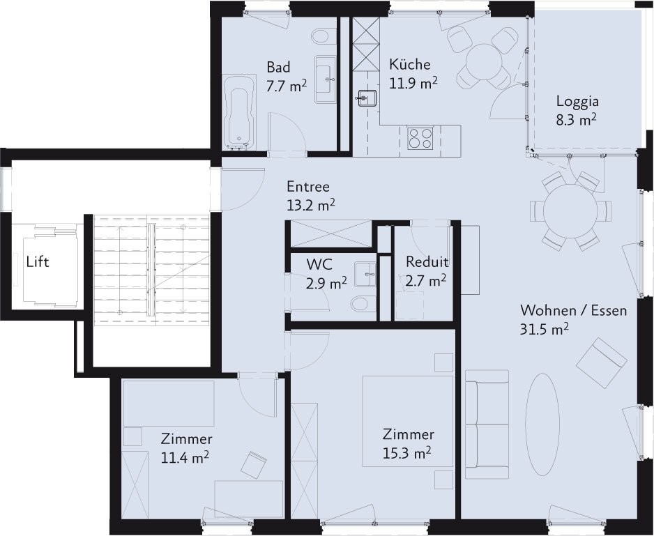 Appartement de 3 ½ pièces, photo 7 sur 8
