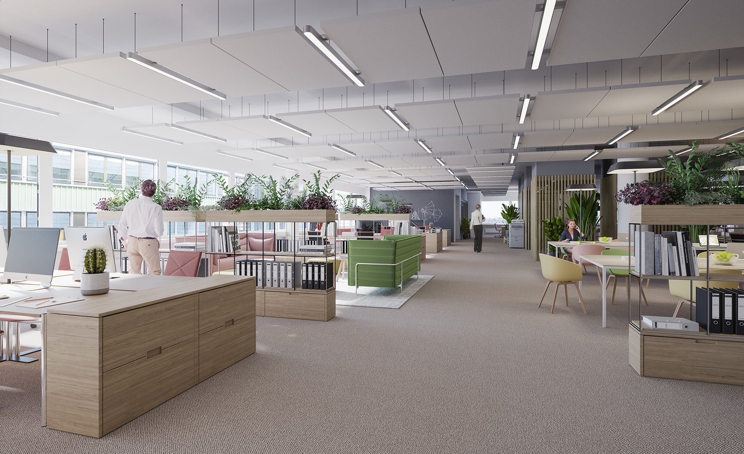 900m² office