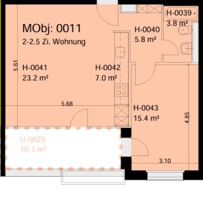2 ½ rooms apartment, photo 10 of 10