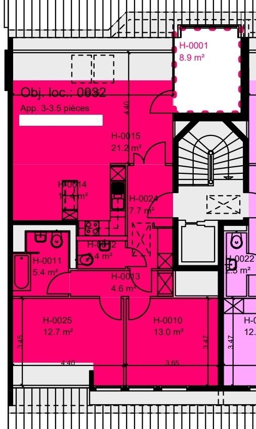 3 ½ rooms apartment