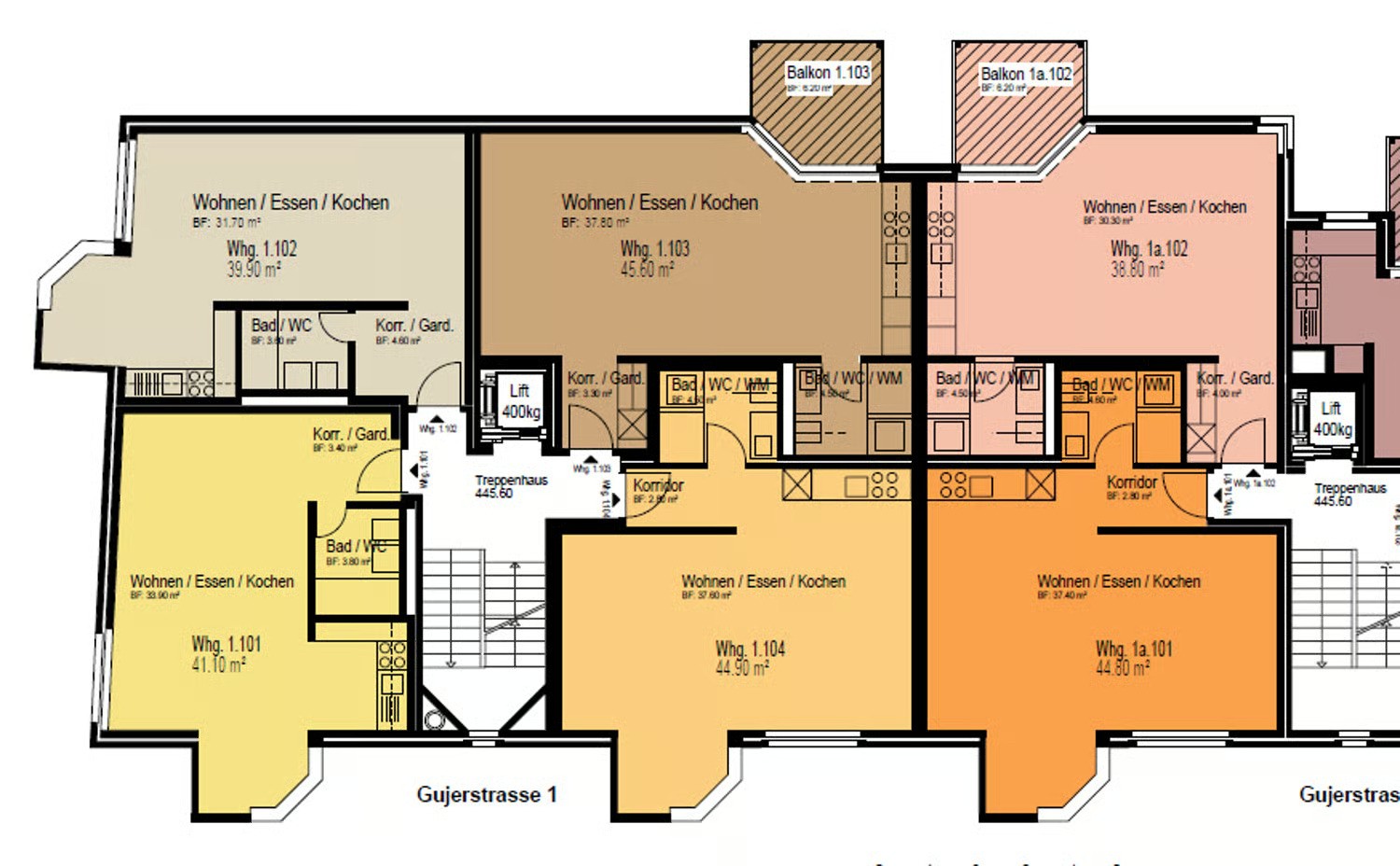 1 ½ rooms apartment