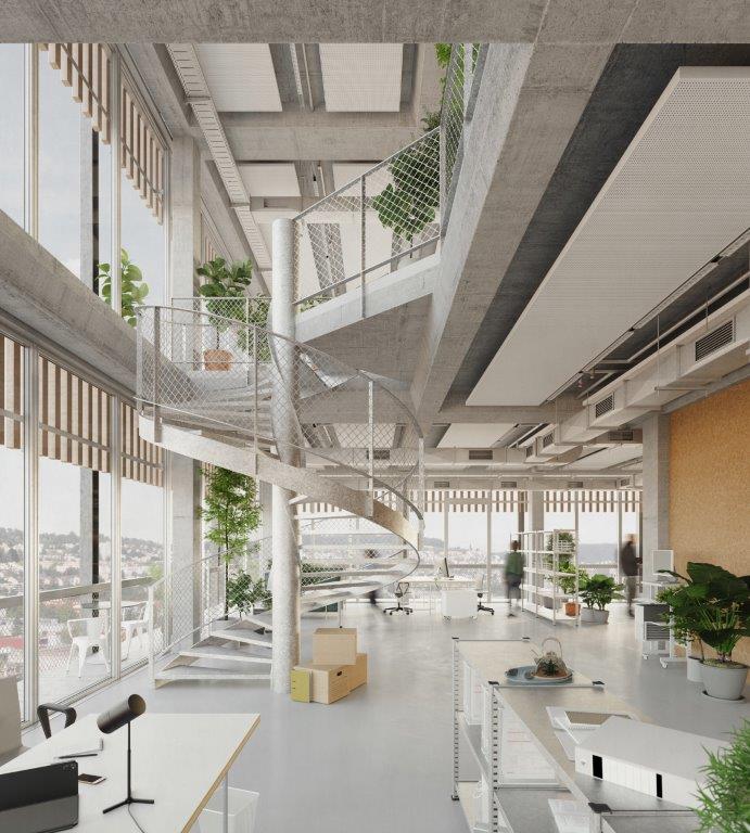 6000m² office