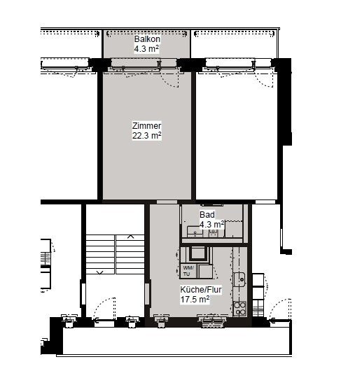 1 room apartment