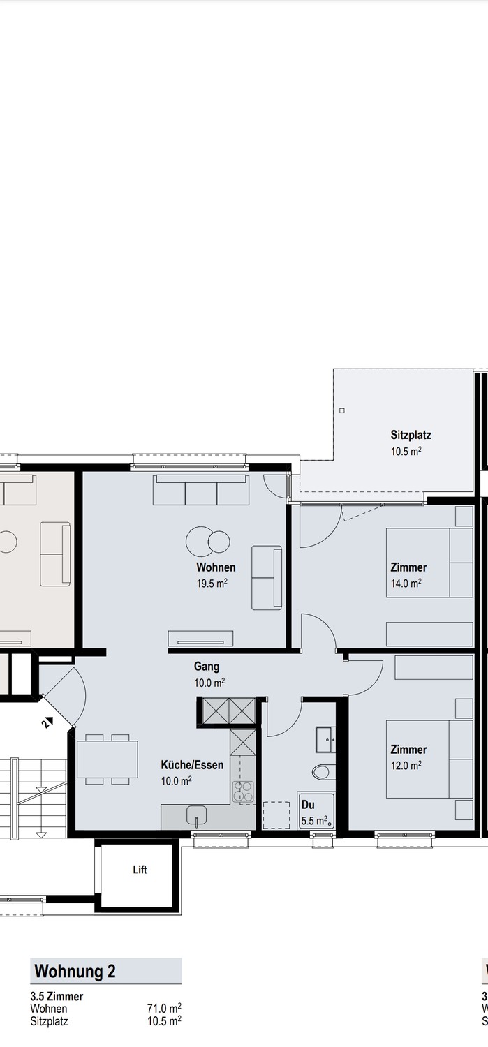 3 ½ rooms apartment