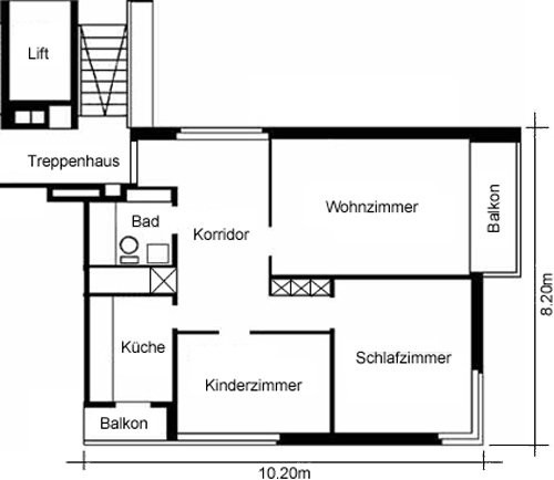 2 ½ rooms apartment