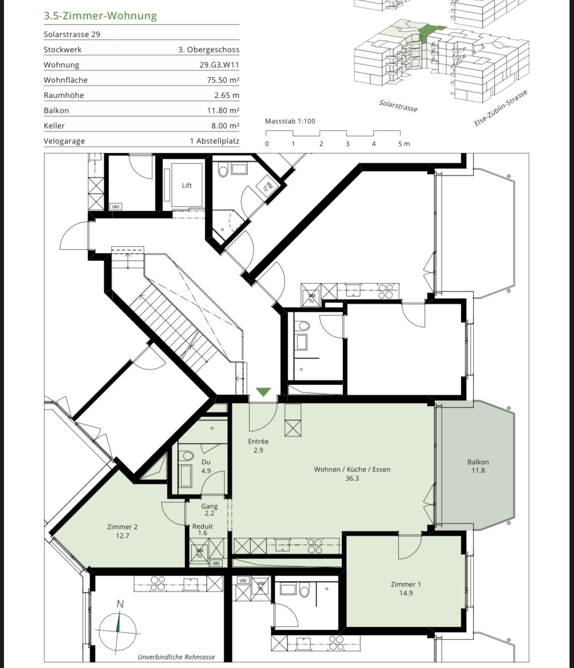 3 ½ rooms apartment
