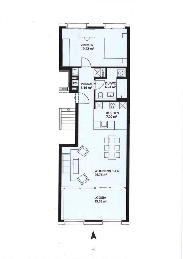 2 ½ rooms apartment