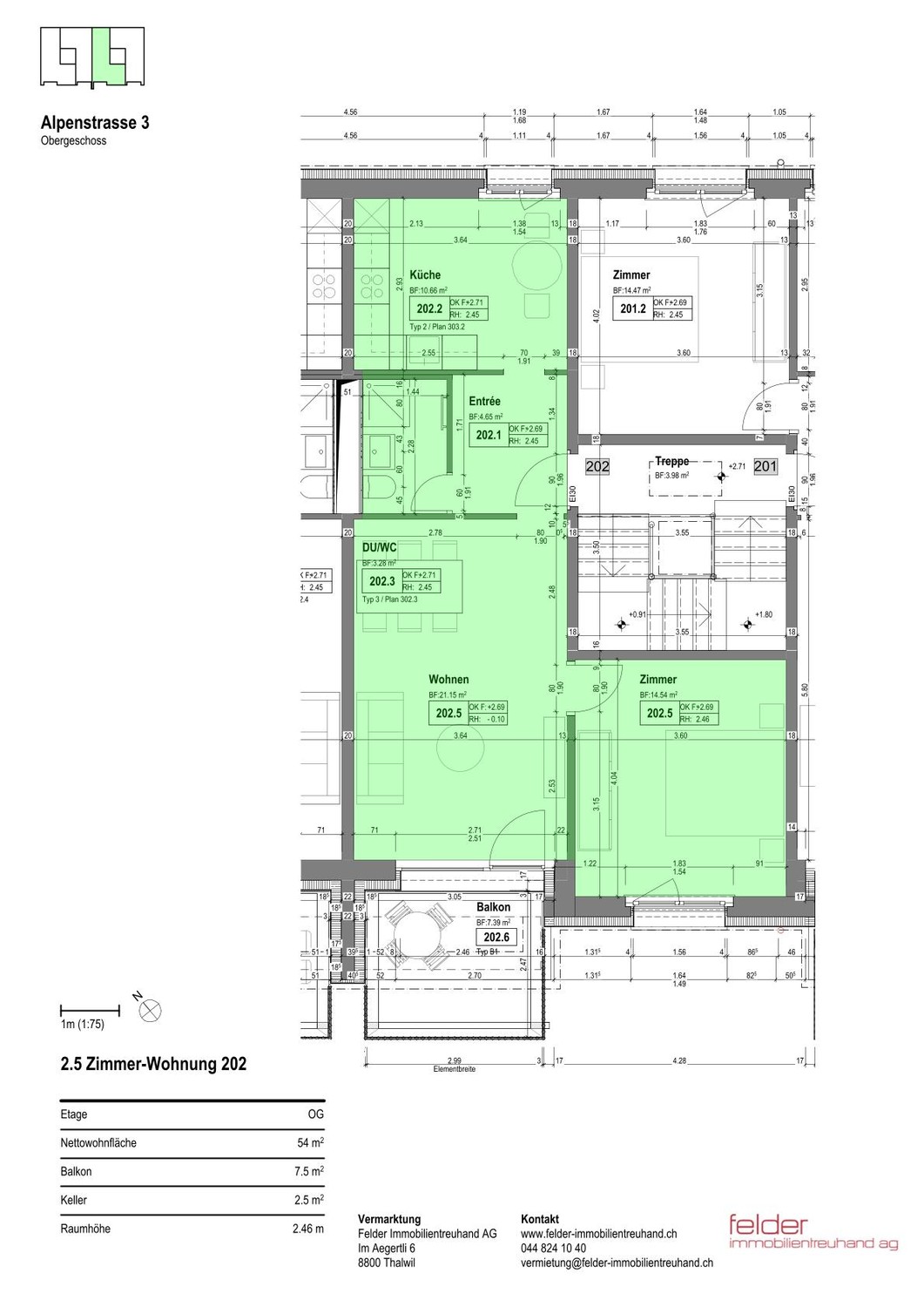 2 ½ rooms apartment, photo 3 of 3