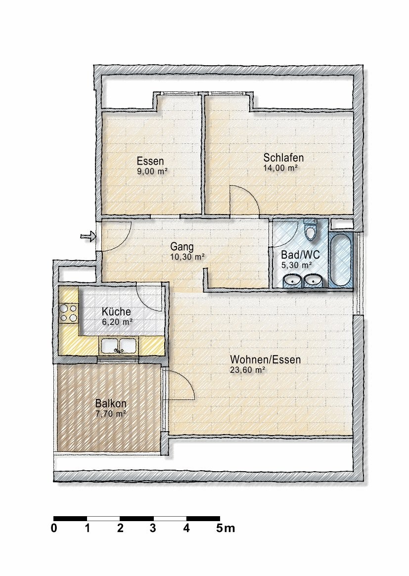 3 rooms apartment, photo 8 of 8