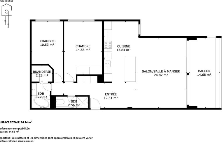 3 ½ rooms apartment