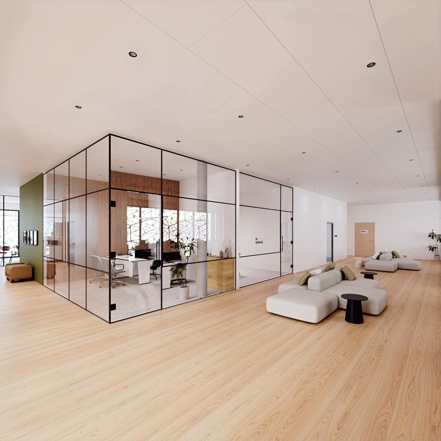 500m² office