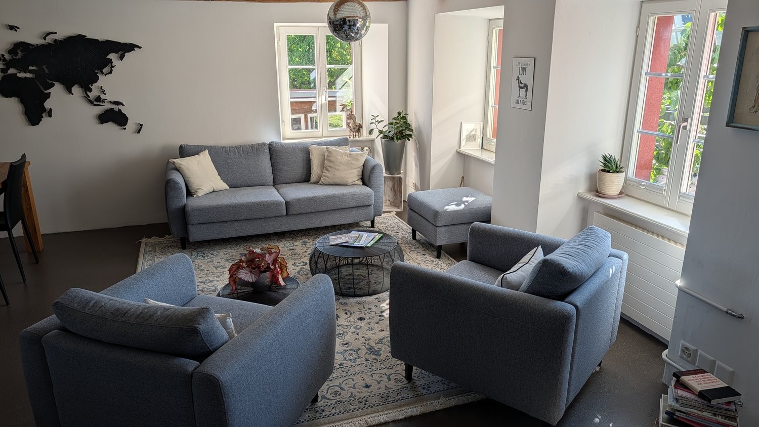 4 rooms furnished flat