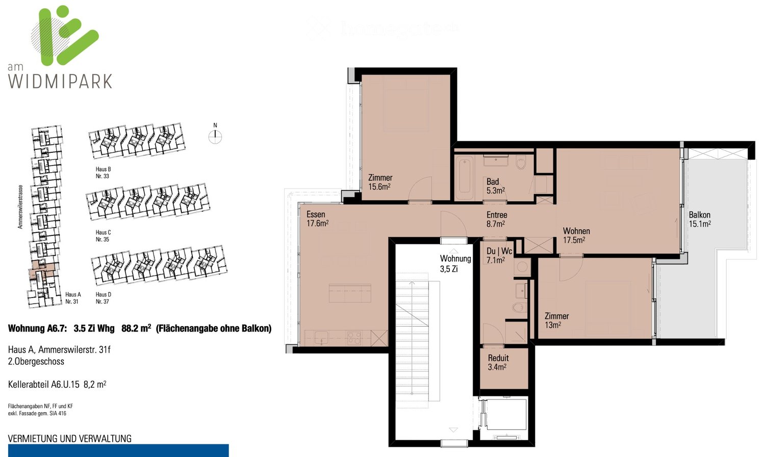 Appartement de 3 ½ pièces
