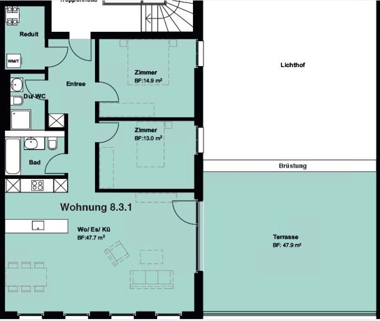 3 ½ rooms apartment