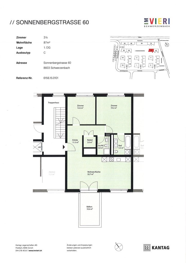 3 ½ rooms apartment