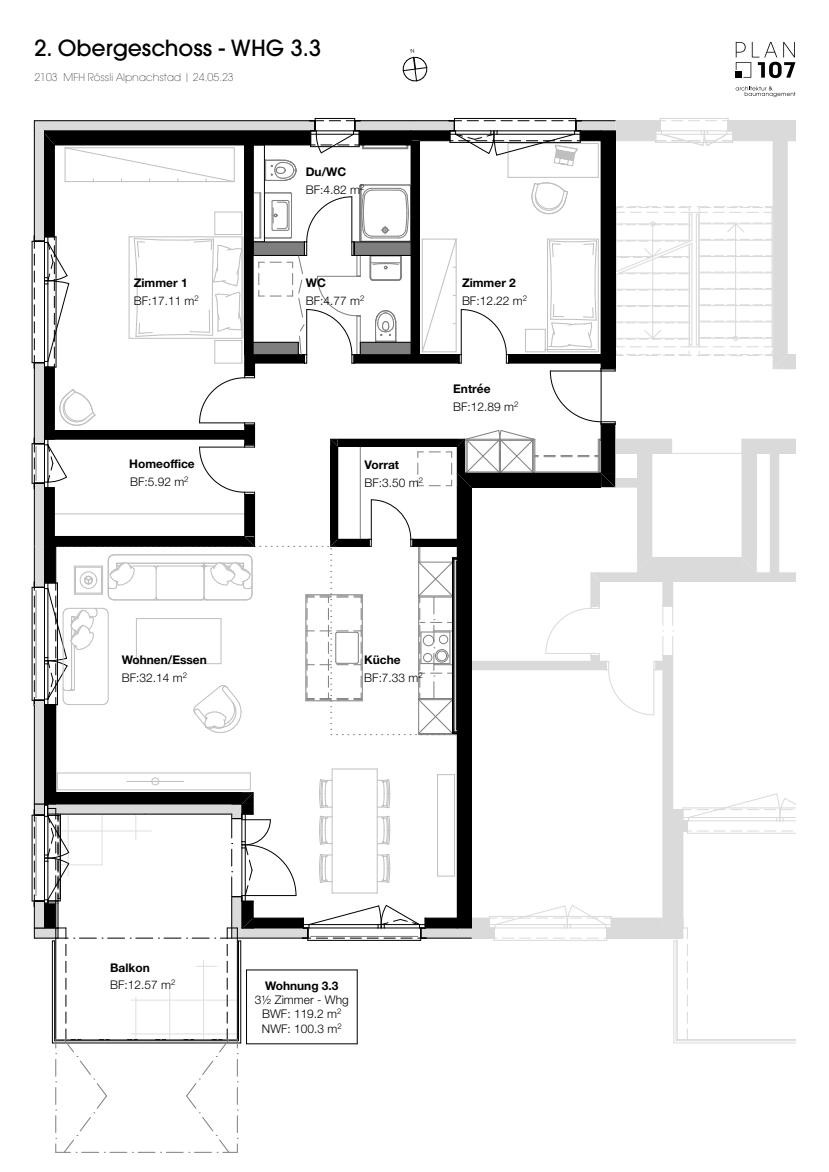 3 ½ rooms apartment