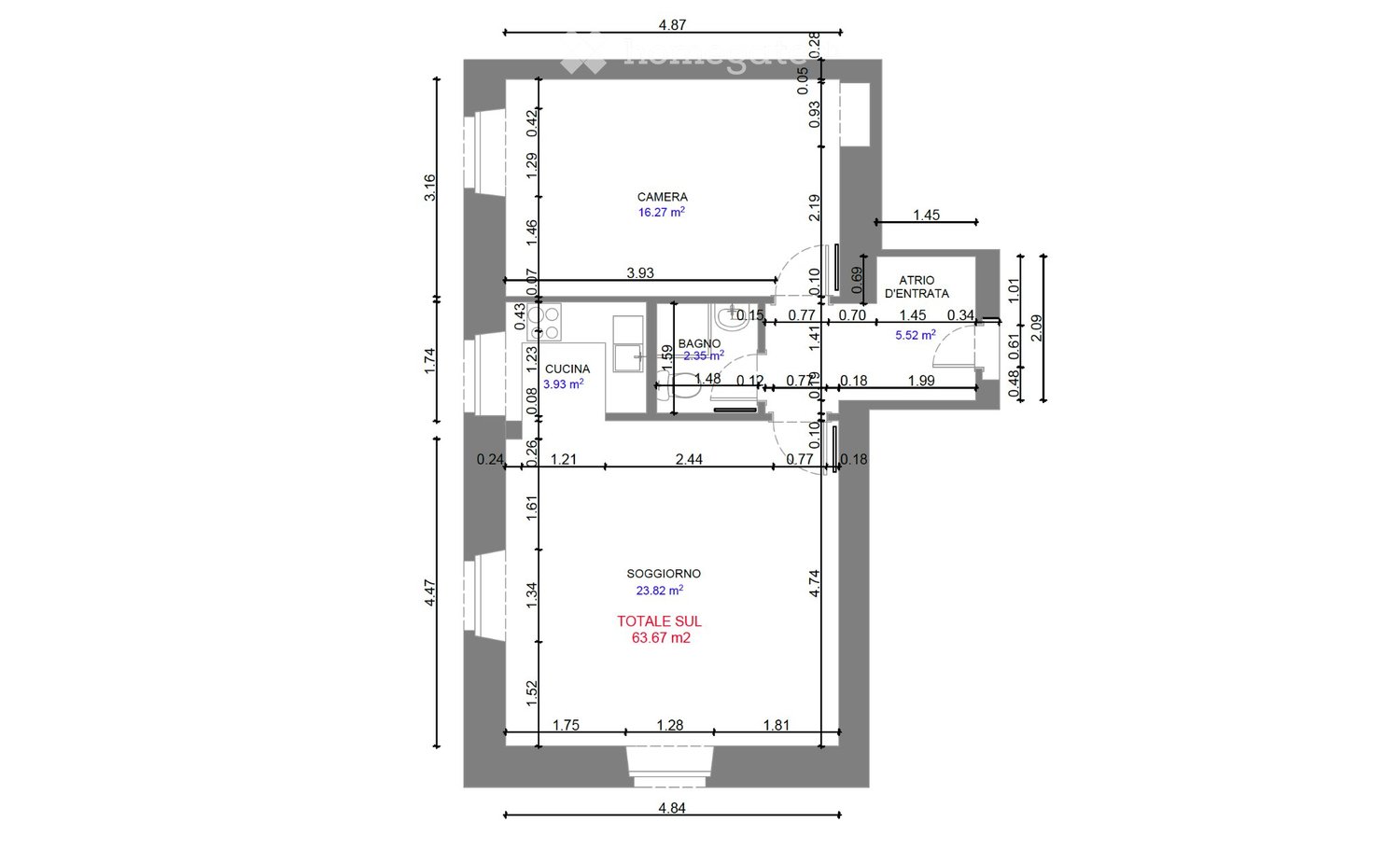 2 rooms apartment, photo 5 of 5