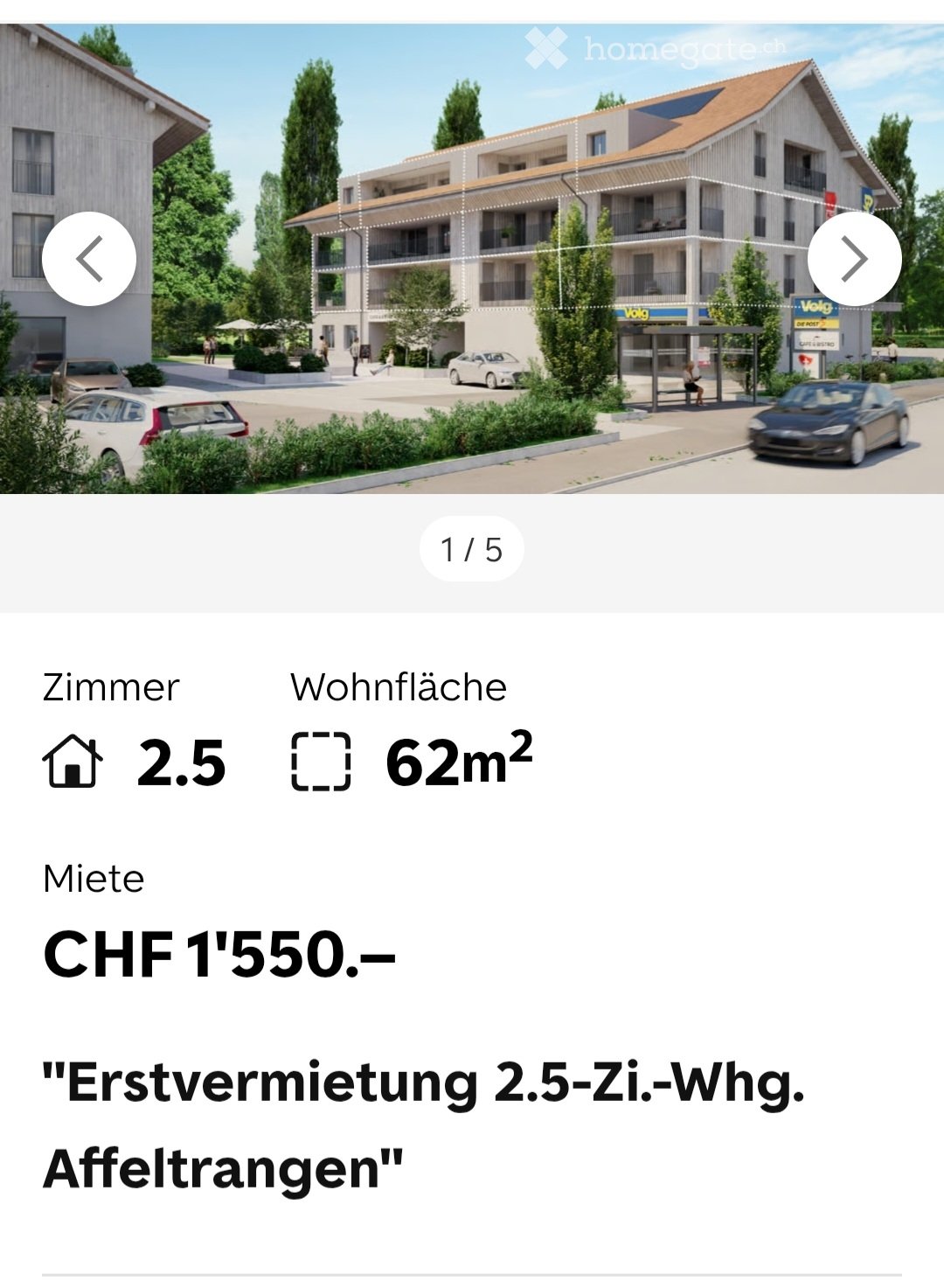 2 ½ rooms apartment