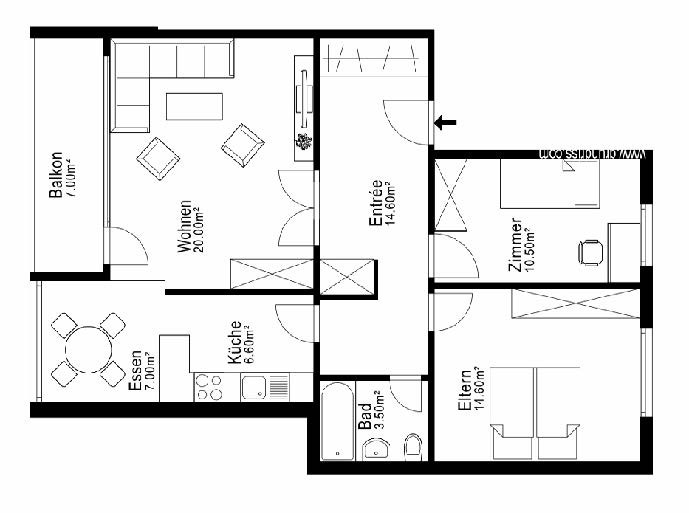 3 ½ rooms apartment, photo 3 of 10