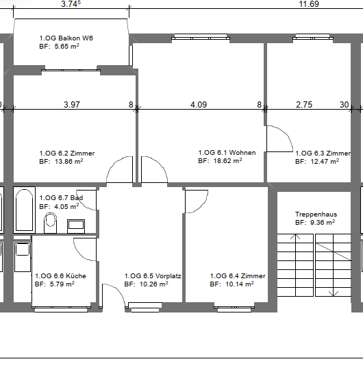3 ½ rooms apartment
