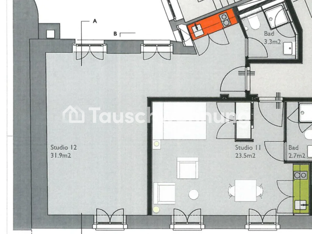 1 ½ rooms apartment