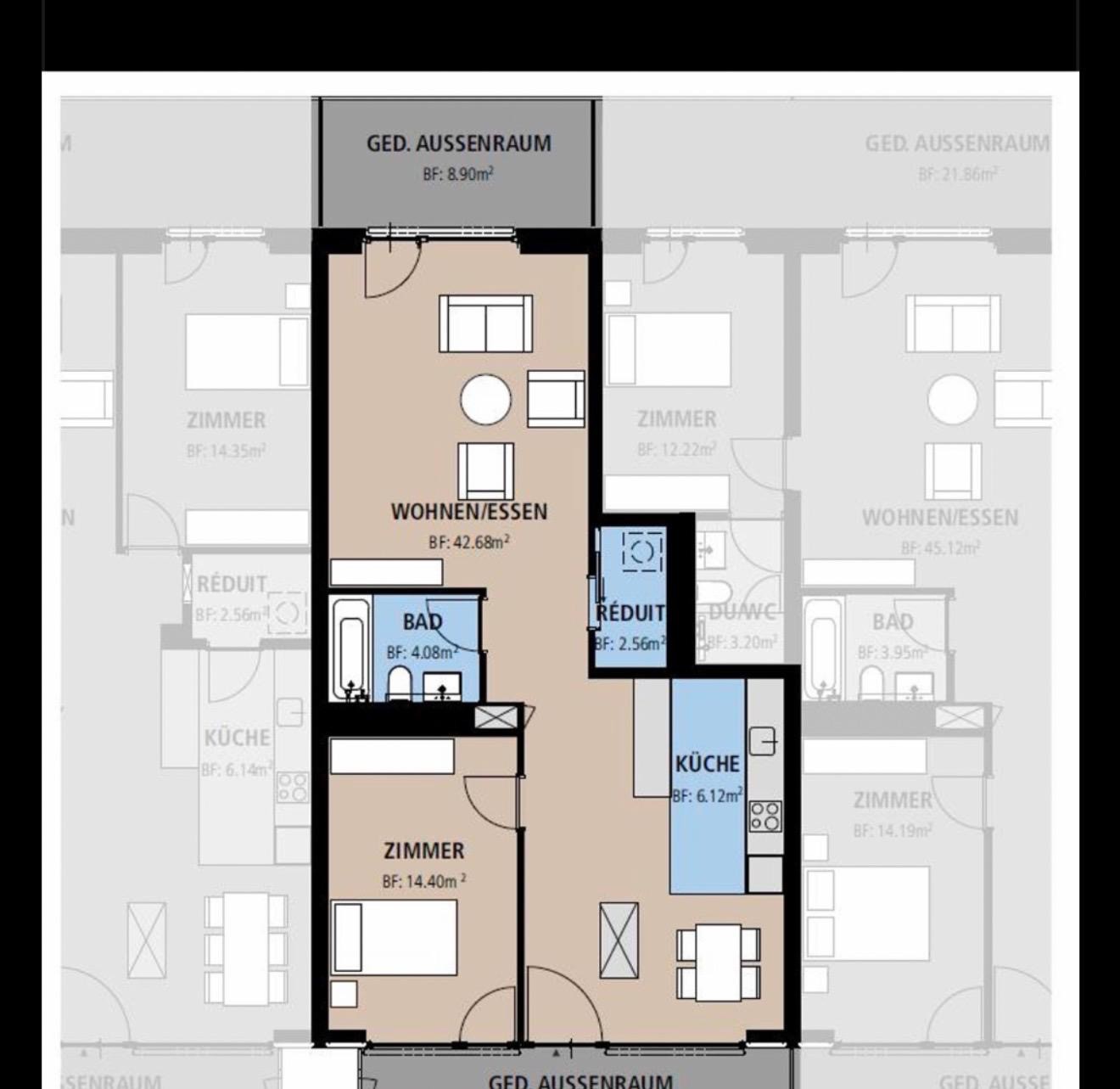 1 ½ rooms apartment