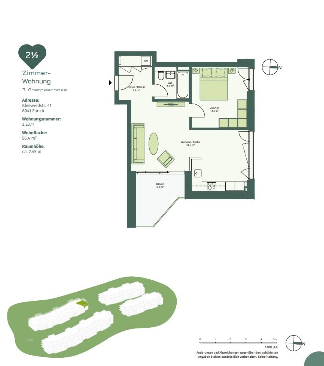 2 ½ rooms apartment, photo 2 of 7