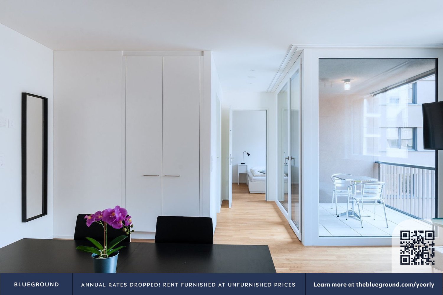 3 rooms furnished flat