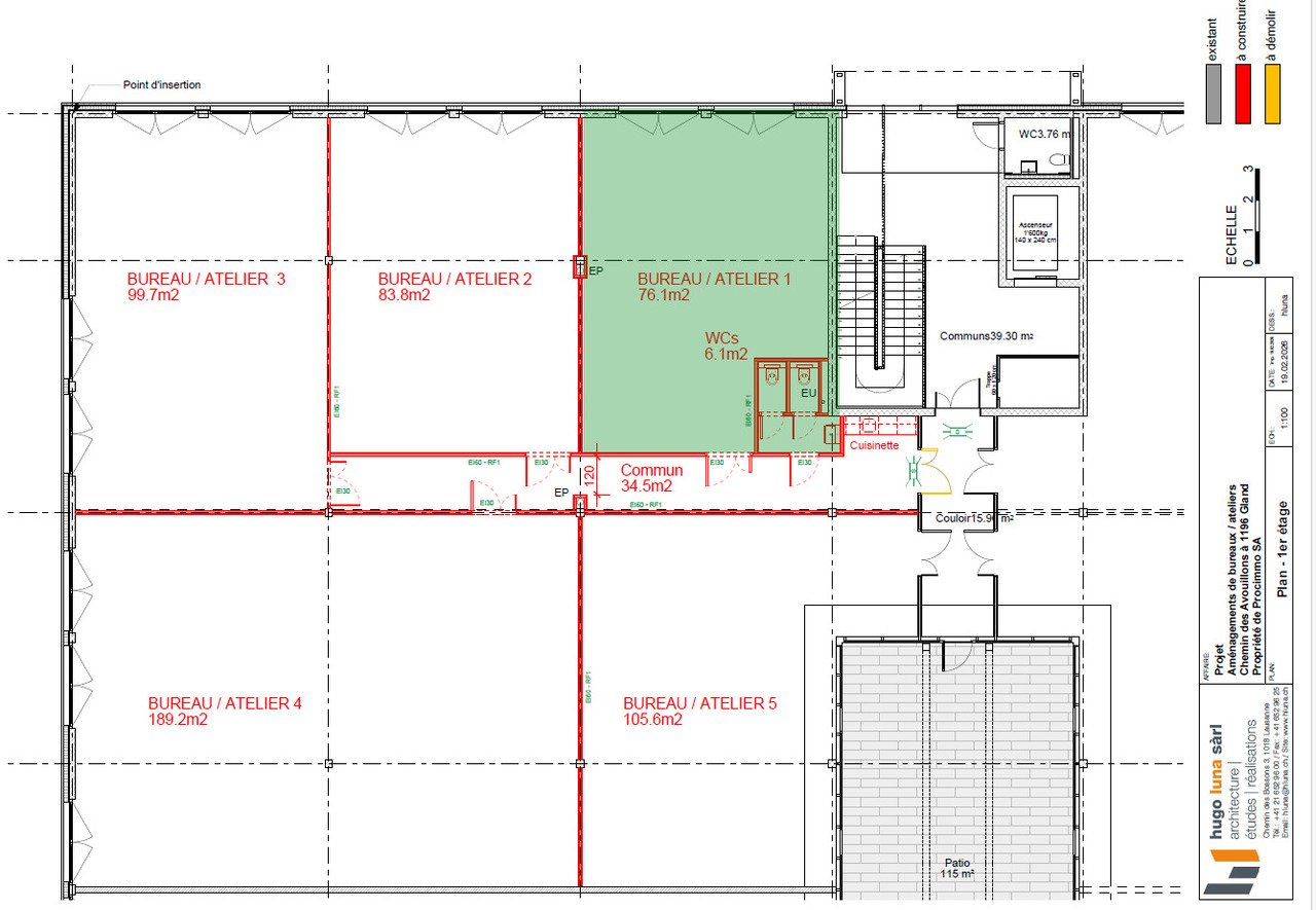 76m² atelier