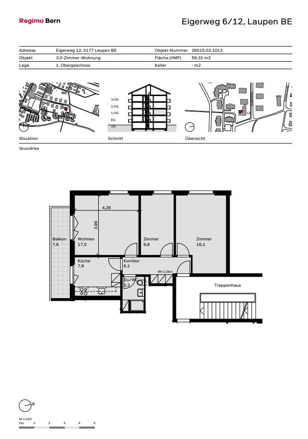 3 rooms apartment, photo 6 of 7