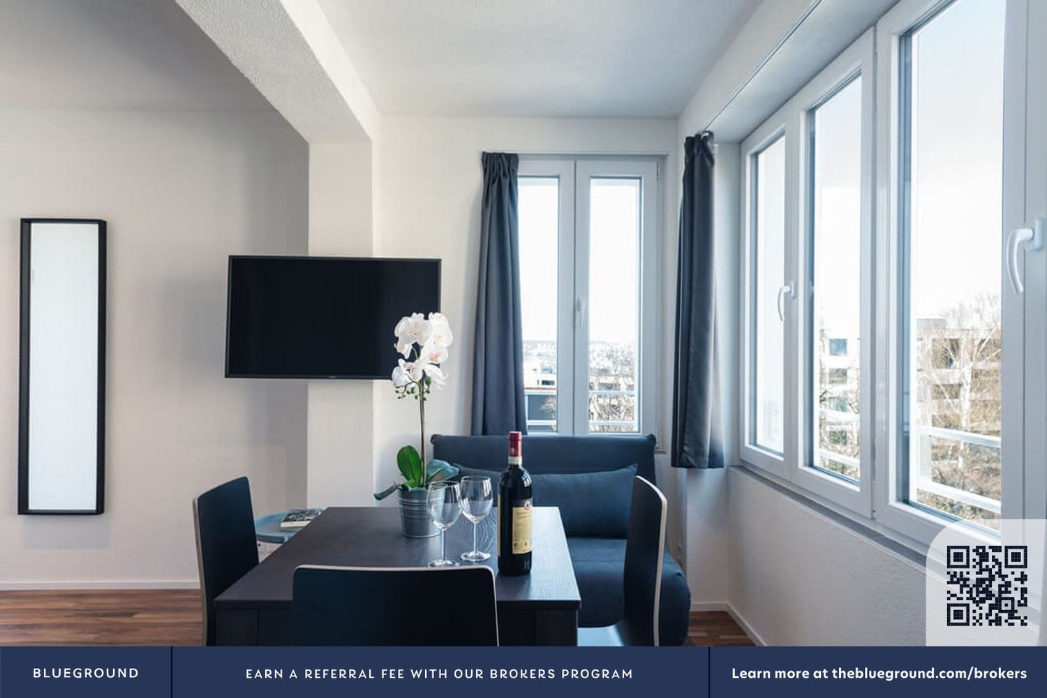 2 rooms furnished flat