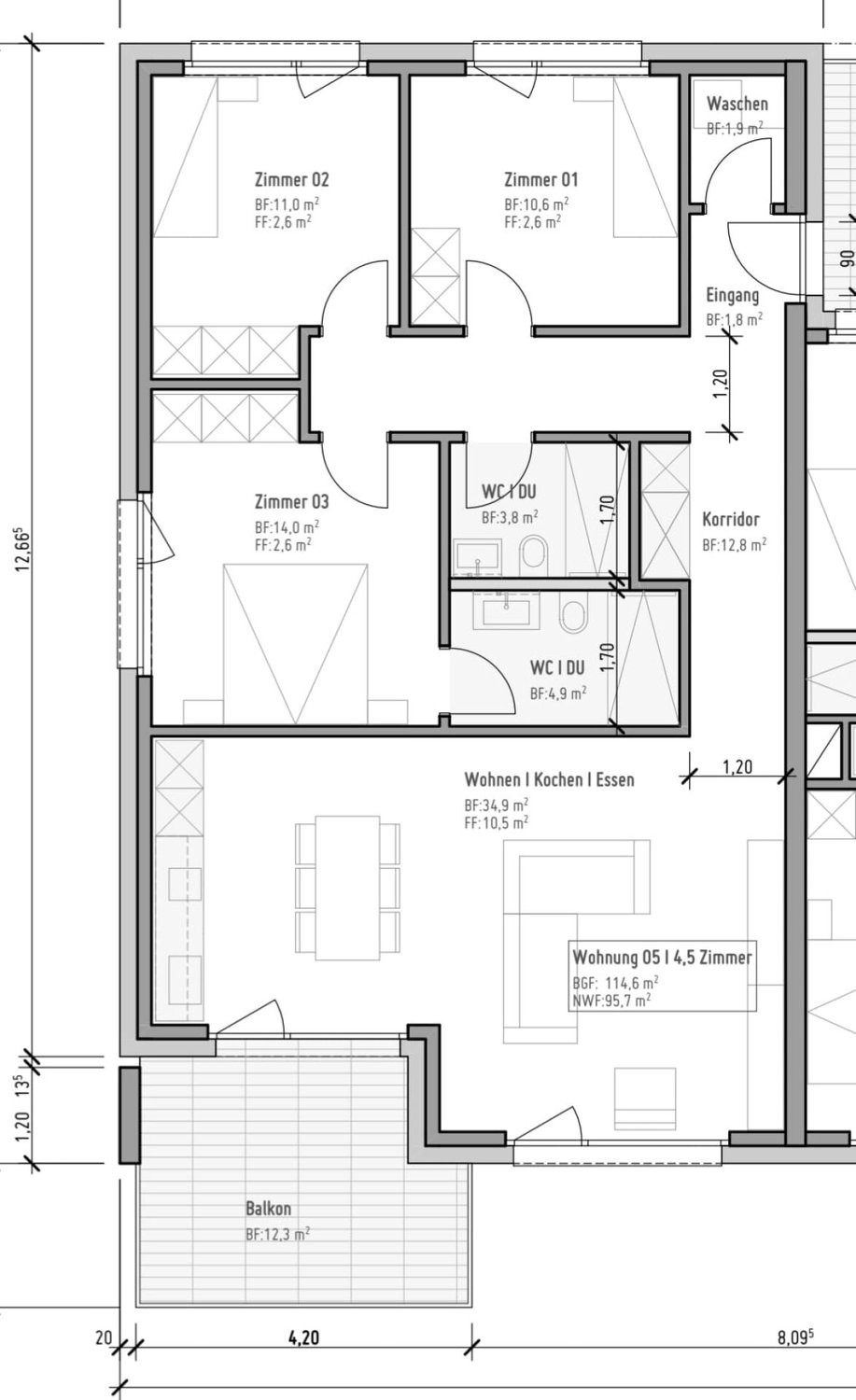 4 ½ rooms apartment, photo 6 of 6