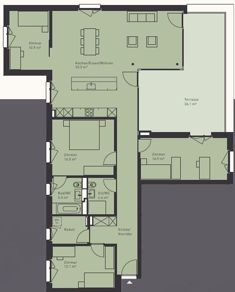 5 ½ pièces appartement mansardé
