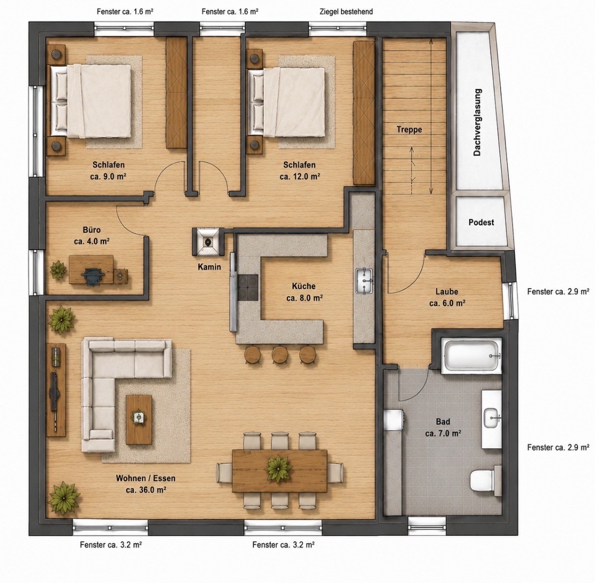 3 rooms apartment, photo 9 of 9