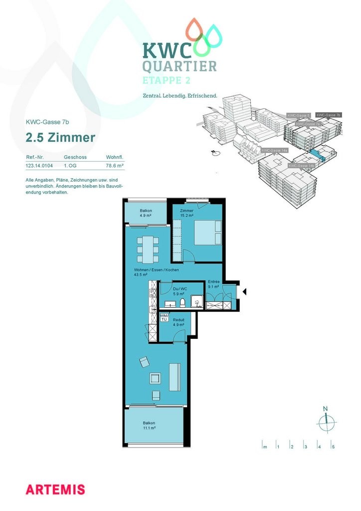 2 ½ rooms apartment