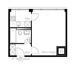 Appartamento di 1 ½ locali