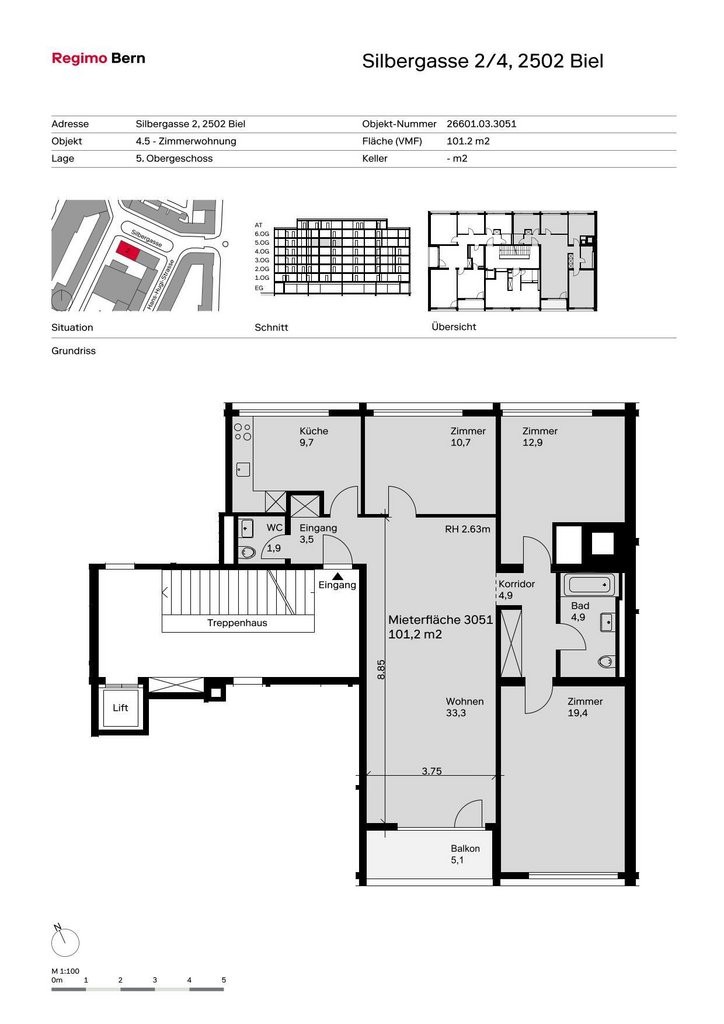 4 ½ rooms apartment