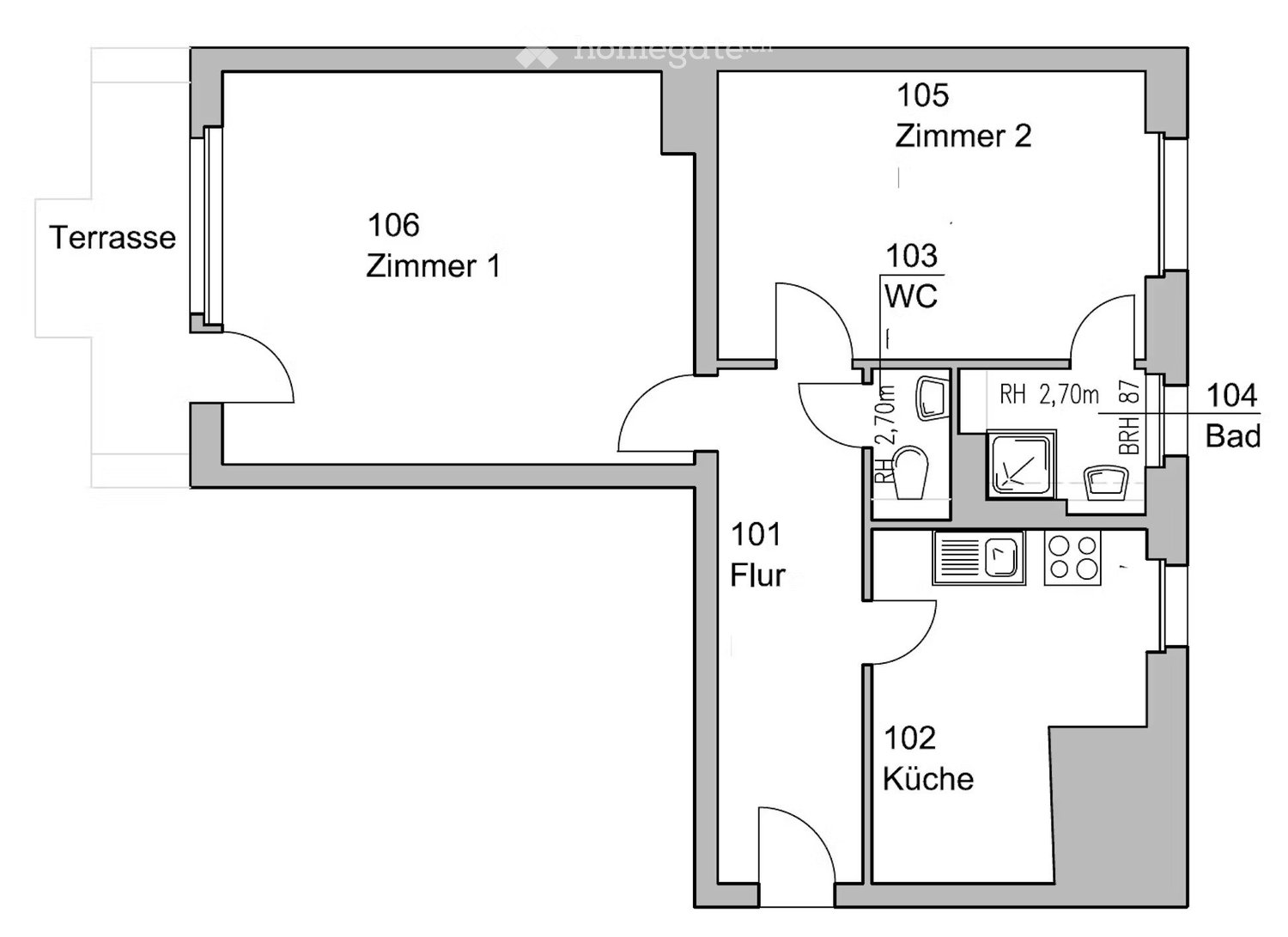 2 rooms apartment, photo 5 of 5