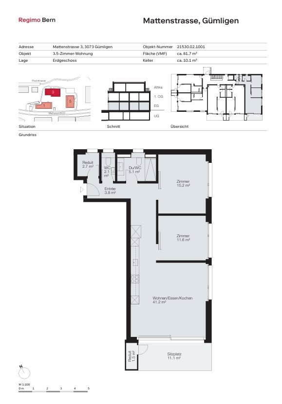 3 ½ rooms apartment