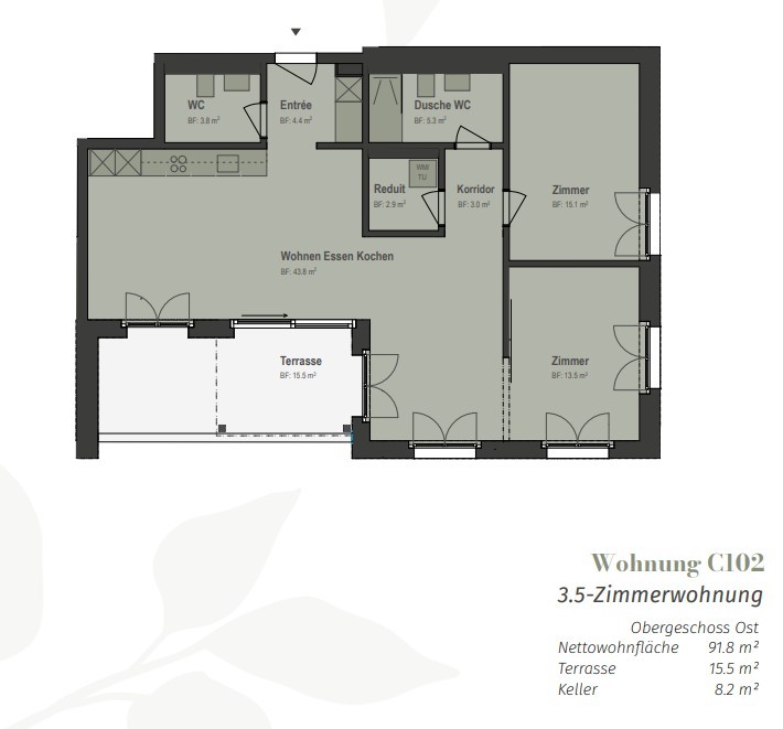 3 ½ rooms apartment