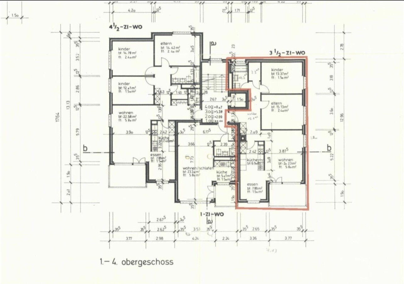 3 ½ rooms apartment