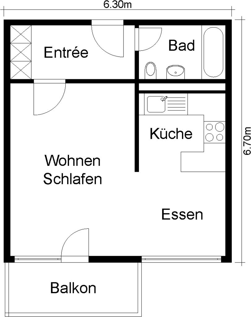 1 ½ rooms apartment, photo 2 sur 5