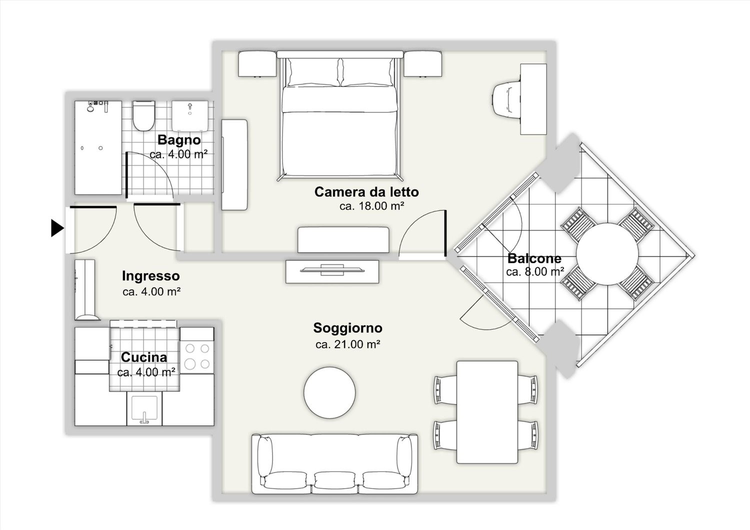 Appartement de 2 ½ pièces
