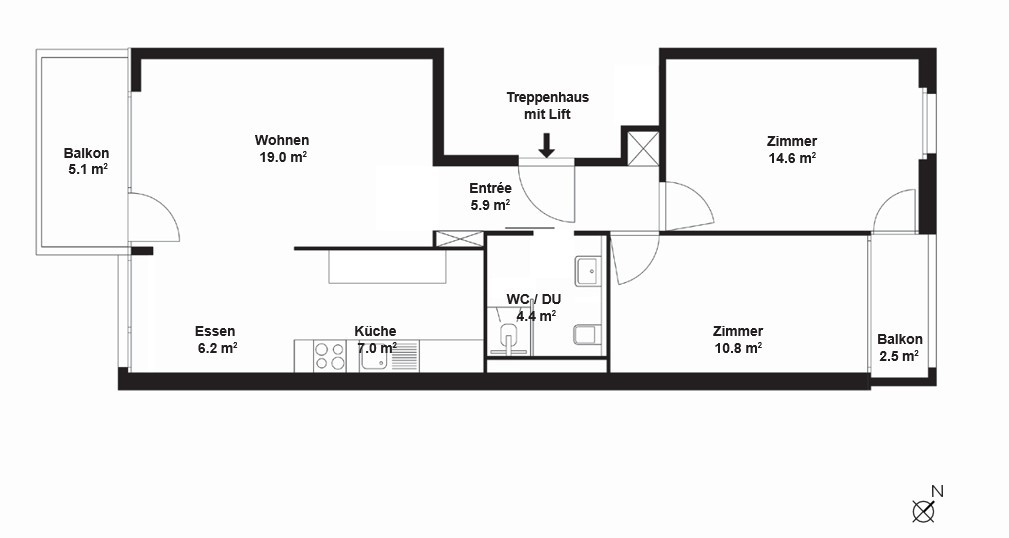 2 ½ room apartment