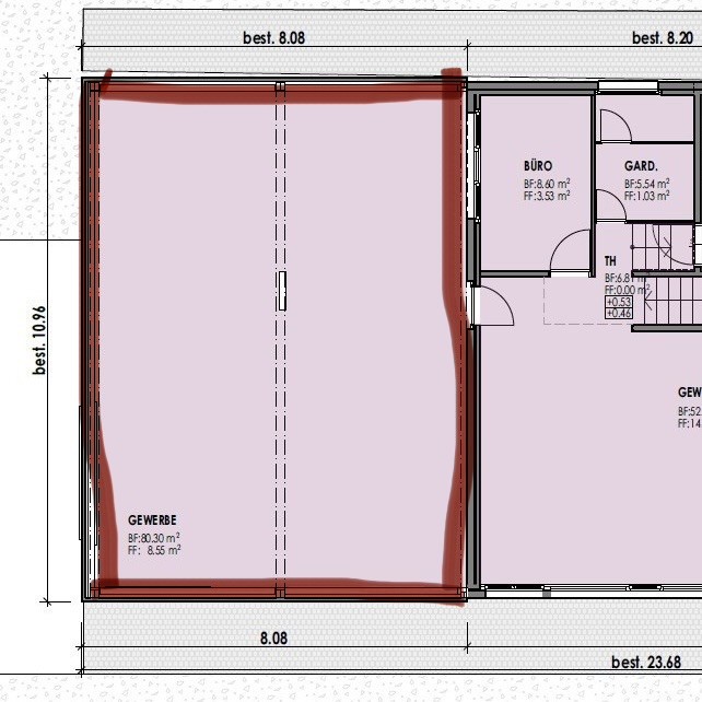 80m² commerciale